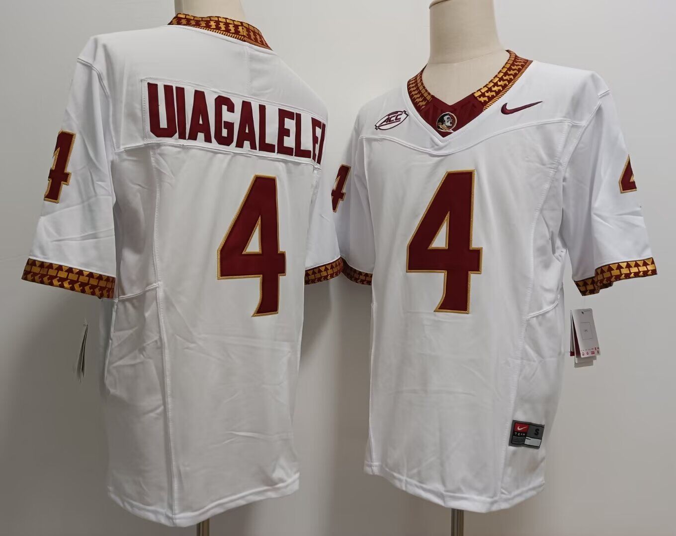 NCAA 2024 Men Florida State Seminoles #4 Uiagalelei white jerseys->ncaa teams->NCAA Jersey